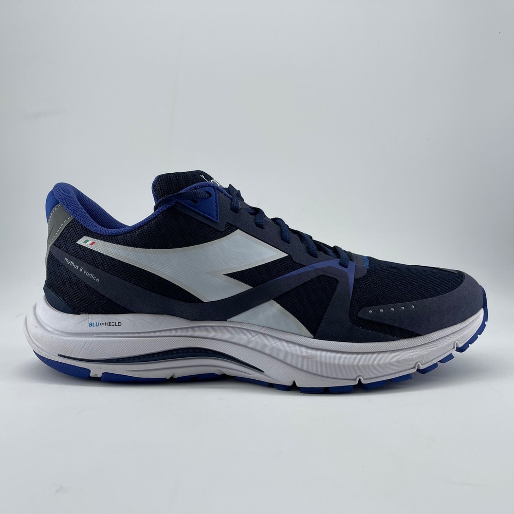 Diadora Mythos 8 Vortice Mens Running Shoes Navy Blue White Size 14